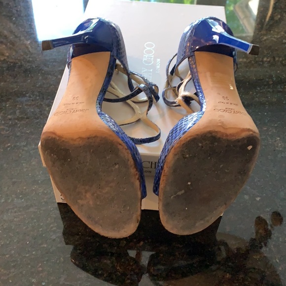 💙Jimmy Choo blue snake skin Lance sandal - Picture 5 of 5